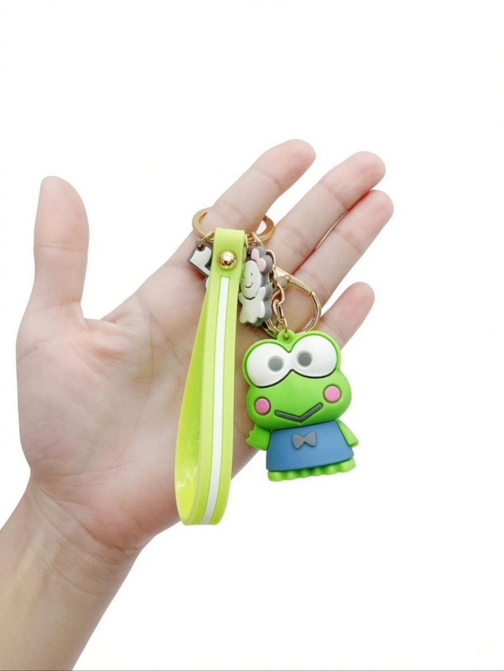 Keroppi Frog Keychain Green Silicon